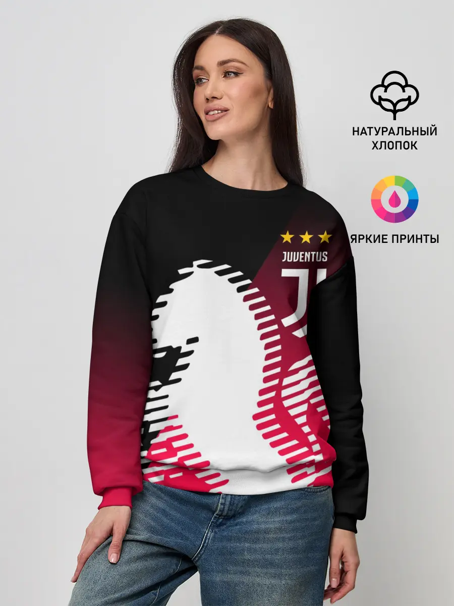 Женский свитшот / JUVENTUS / ЮВЕНТУС / НЕОН