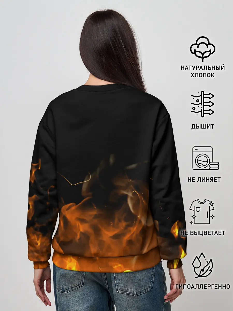 Женский свитшот / Секре Сваллотейл в огне Неро