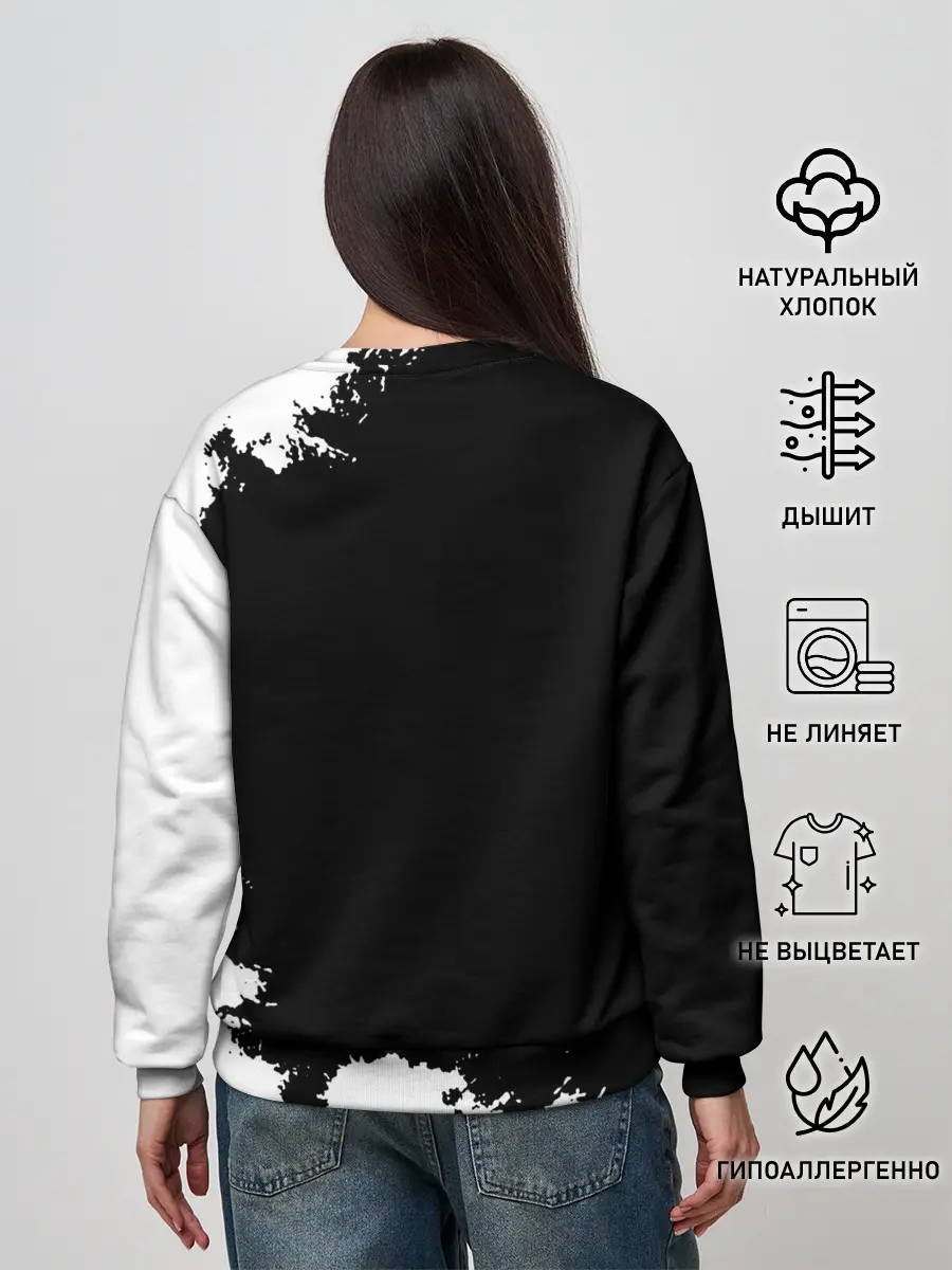 Женский свитшот / Чёрный клевер Аста и демон Либе