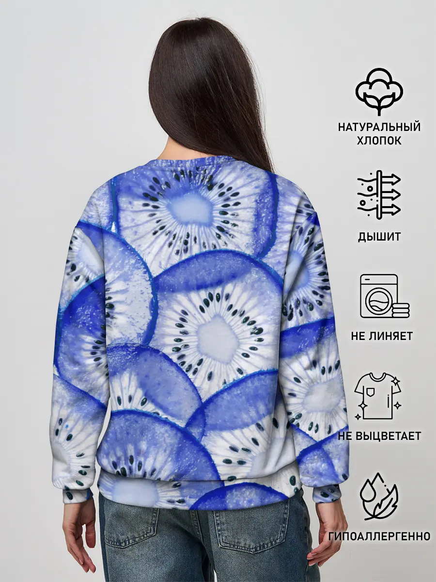 Женский свитшот / Синий Киви