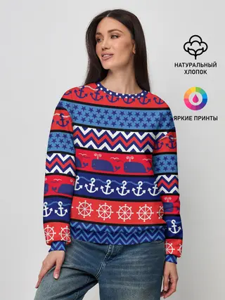 Женский свитшот / Морские мотивы