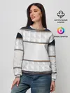Женский свитшот / White 3d lines