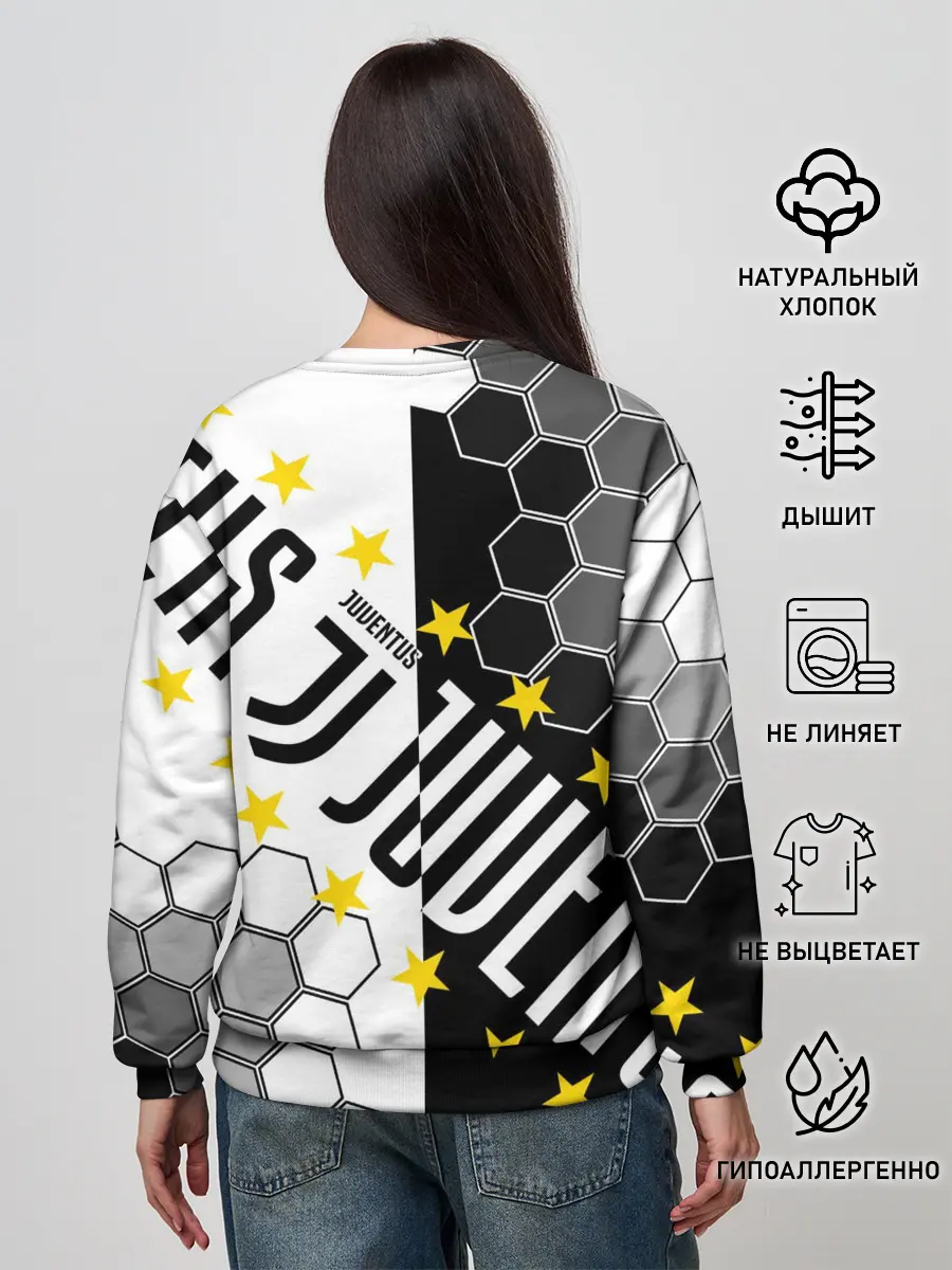 Женский свитшот / JUVENTUS / ЮВЕНТУС / ЗВЕЗДЫ