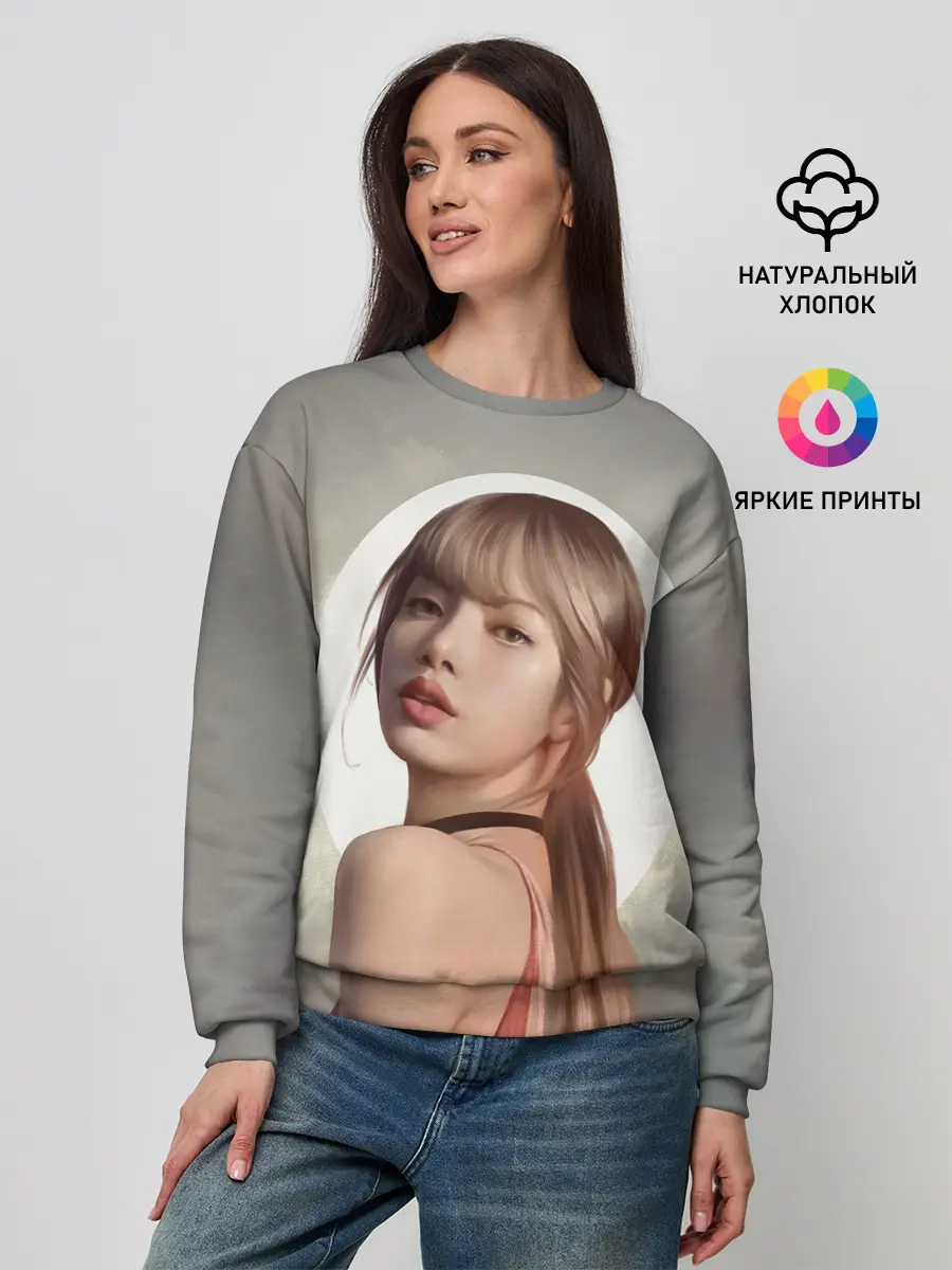 Женский свитшот / Лиса маслом