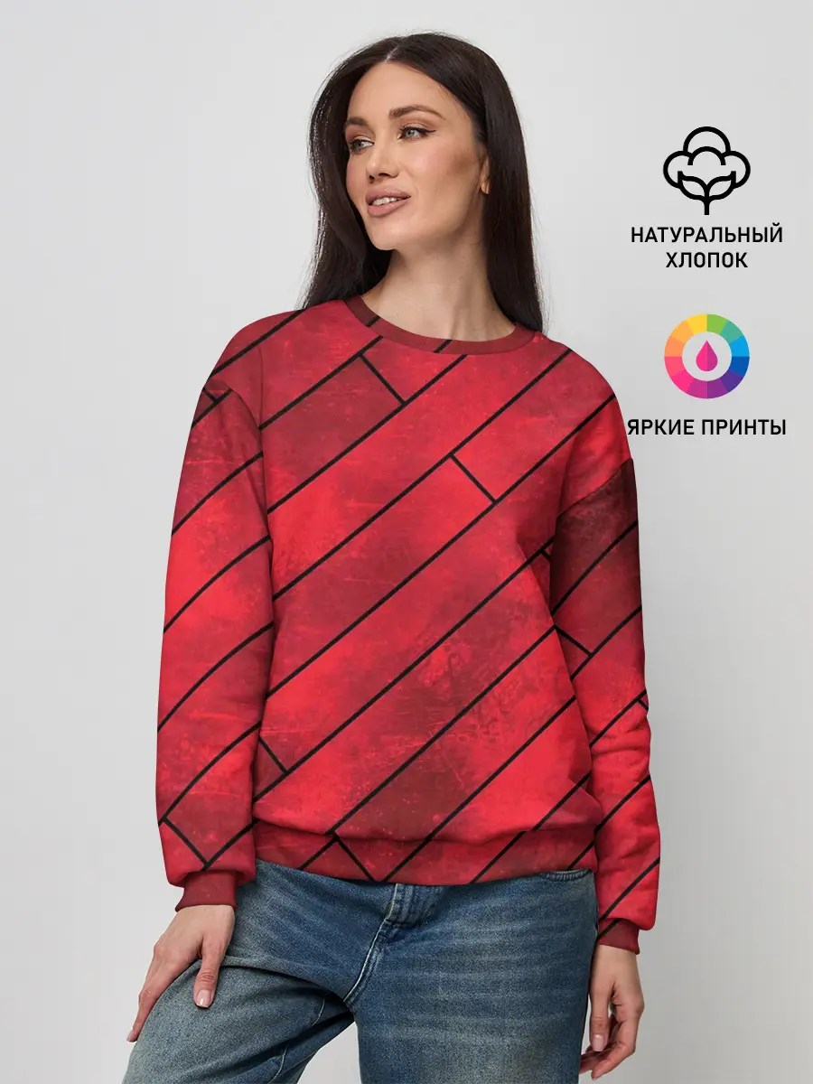 Женский свитшот / Red Boards Texture