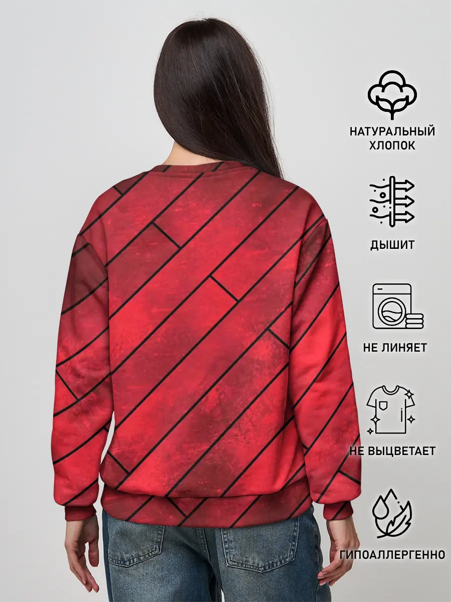 Женский свитшот / Red Boards Texture
