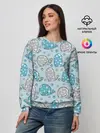 Женский свитшот / Киты паттерн