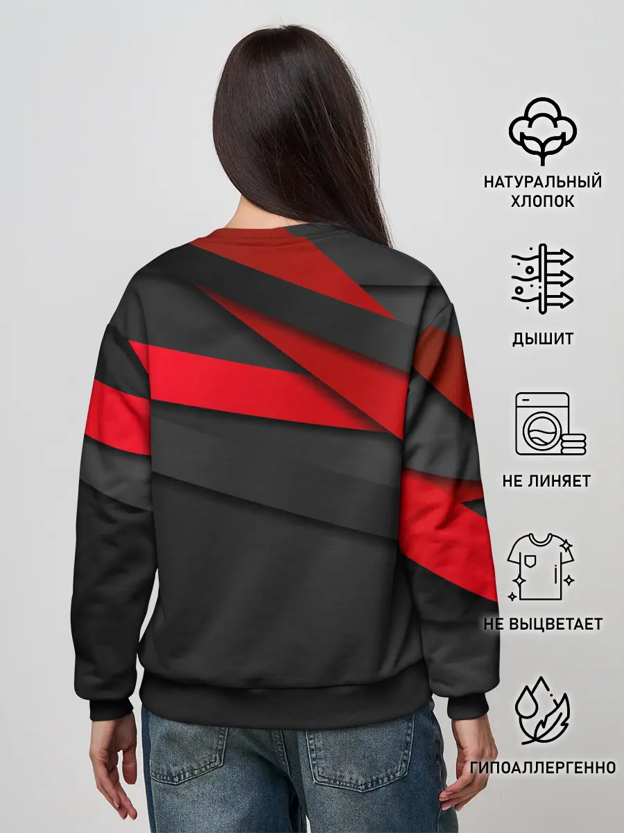 Женский свитшот / Красные полосы