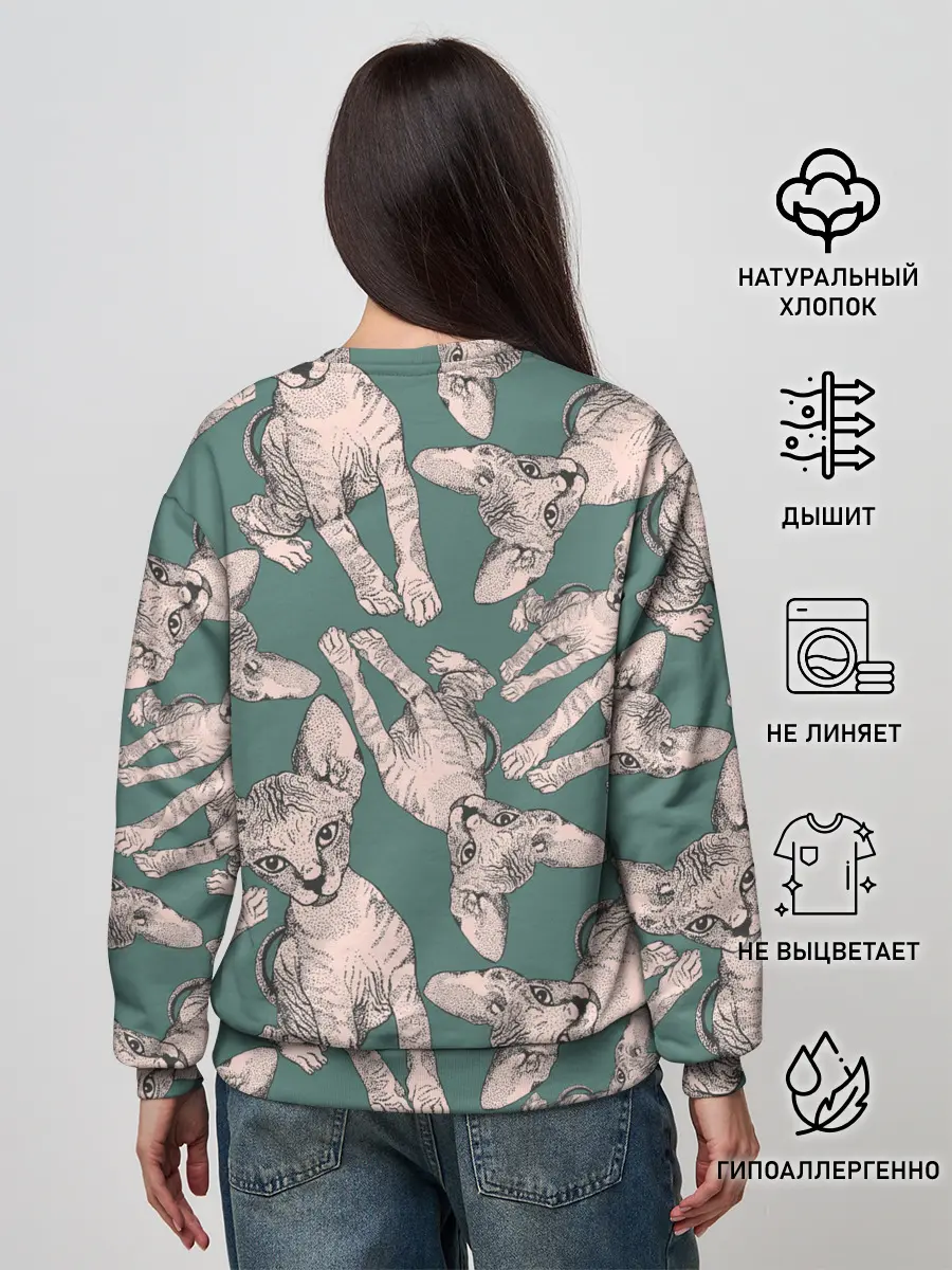 Женский свитшот / Котёнок сфинкса