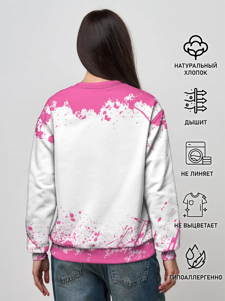 Женский свитшот / Девушки и танки | Pink