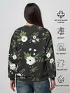 Женский свитшот / Белые хризантемы