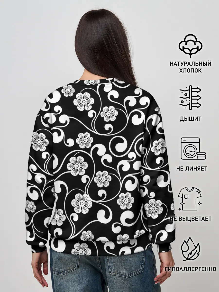 Женский свитшот / Векторные цветы