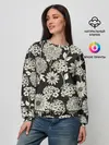 Женский свитшот / Белые цветы