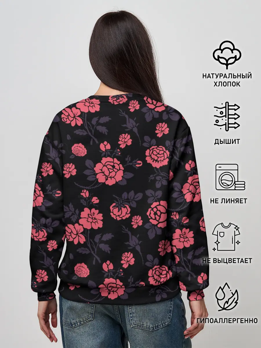 Женский свитшот / Ночные розы
