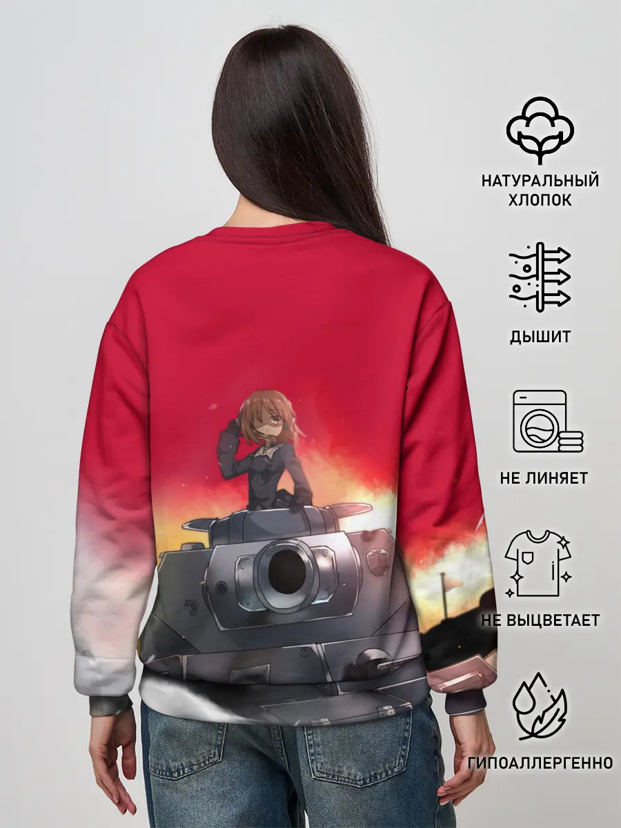 Женский свитшот / Girls und Panzer | Девушки и танки