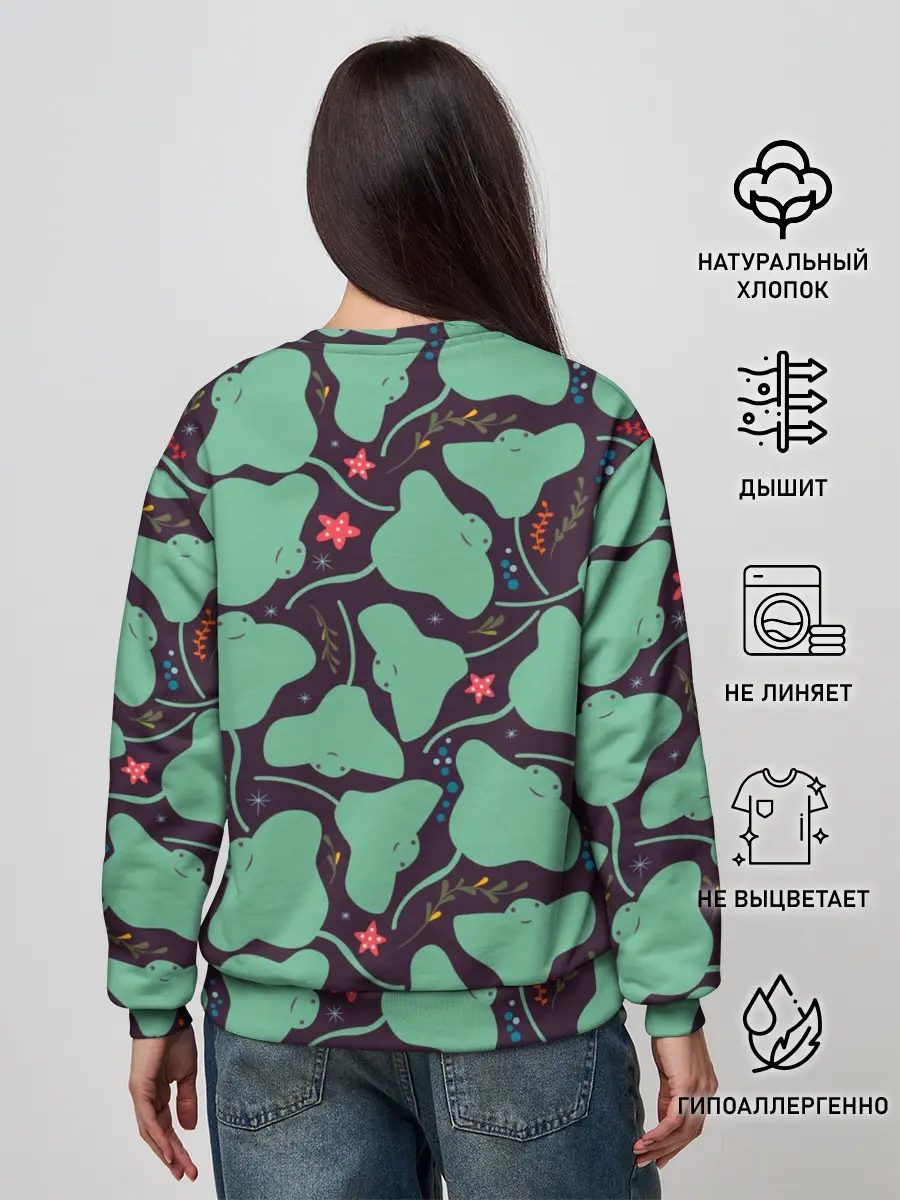 Женский свитшот / Скаты