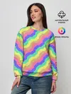 Женский свитшот / Радужные волны