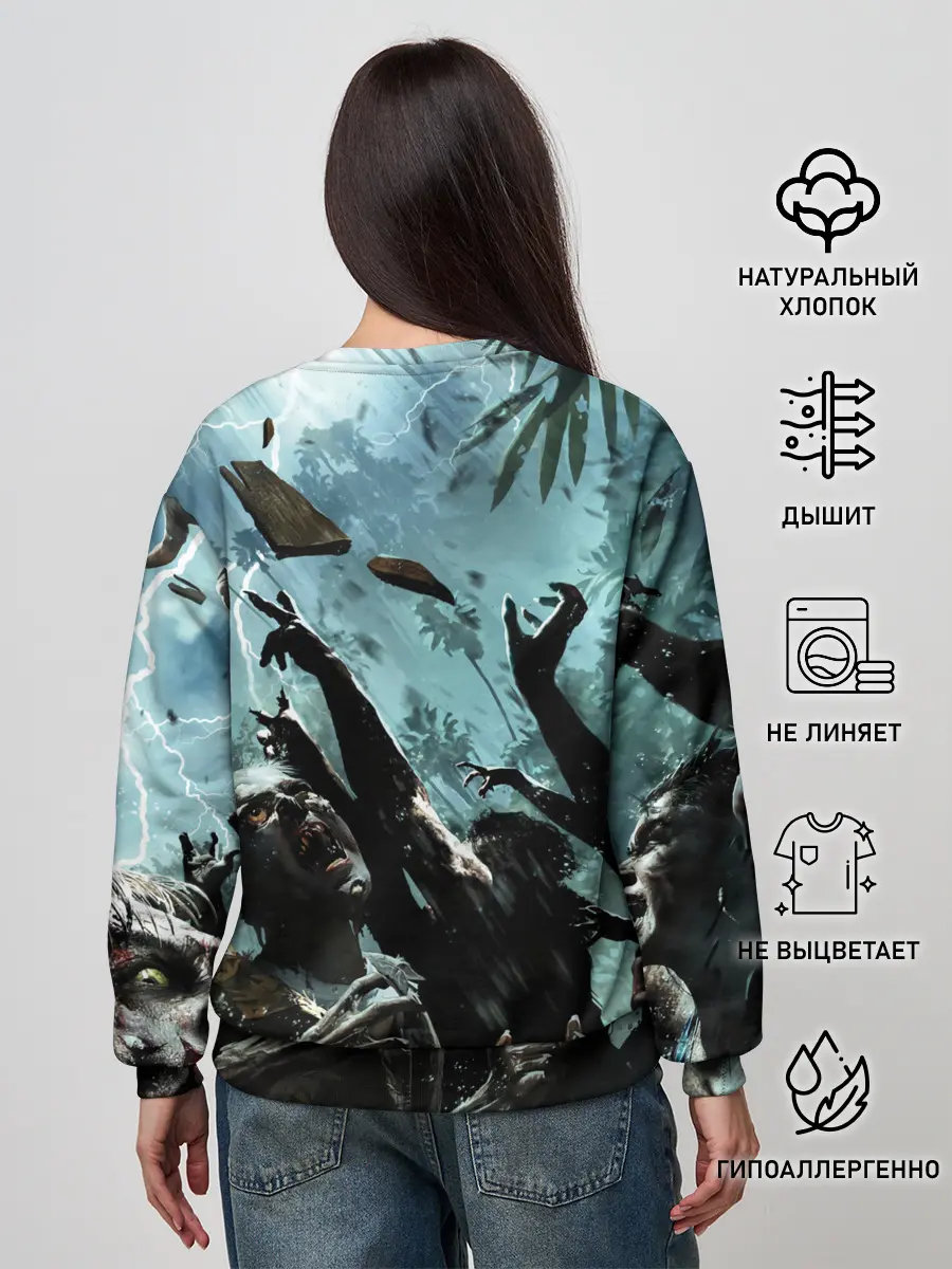 Женский свитшот / Толпа зомби