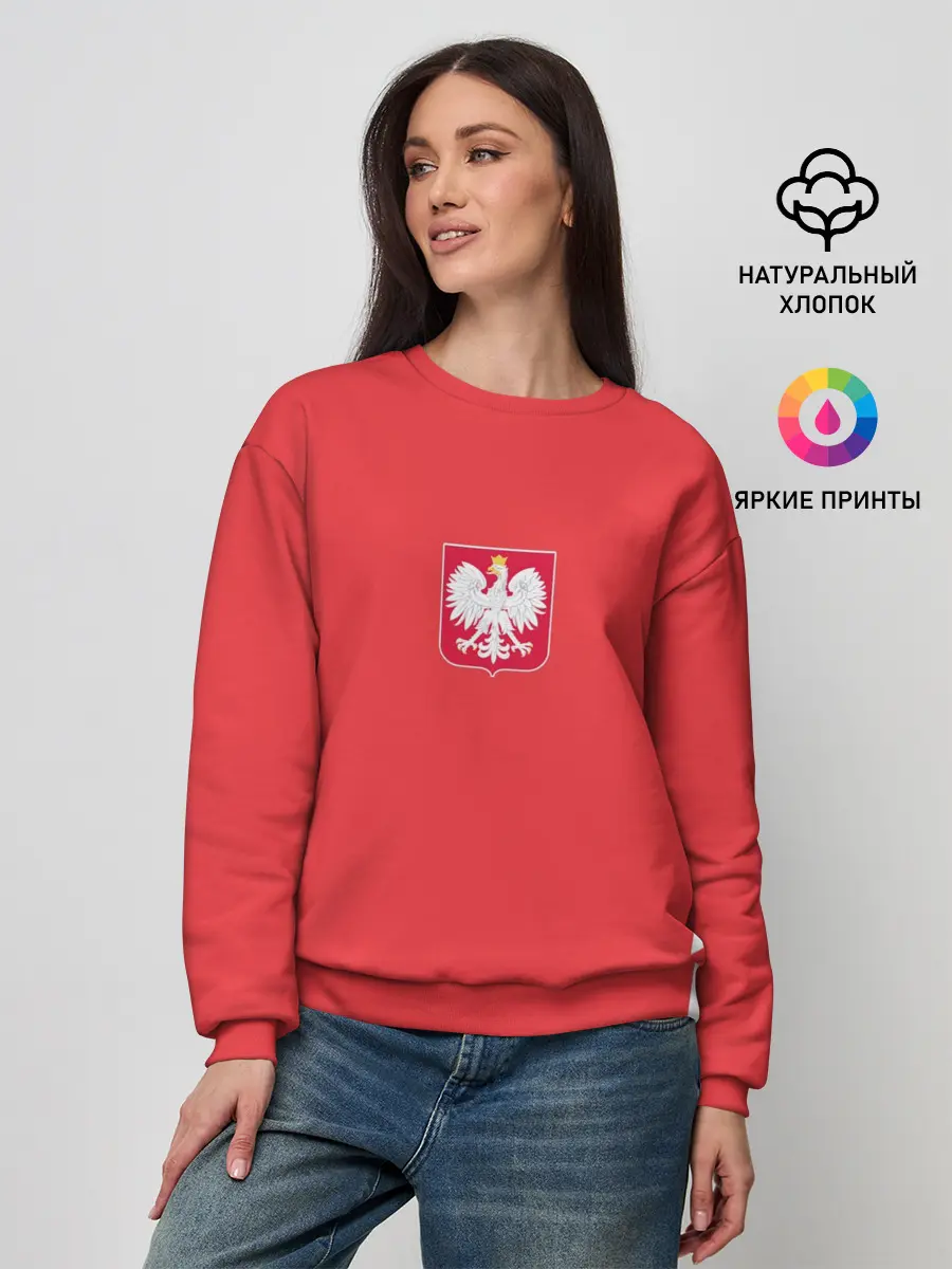 Женский свитшот / Польша футбольная форма