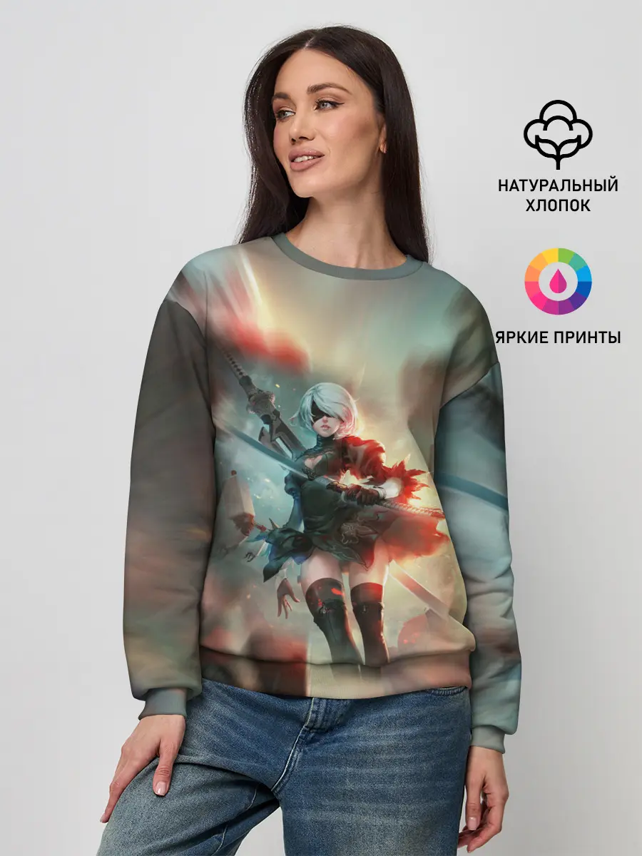 Женский свитшот / 2B | Nier Automata