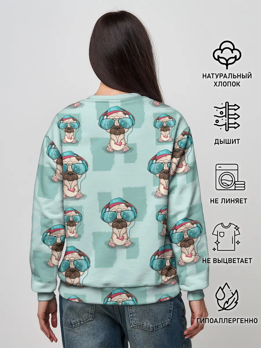 Женский свитшот / Крутой песик