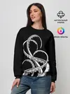 Женский свитшот / Octopus Black and White