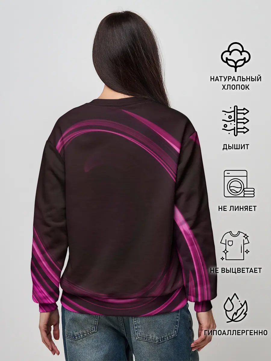 Женский свитшот / Чёрный клевер Аста с мечом