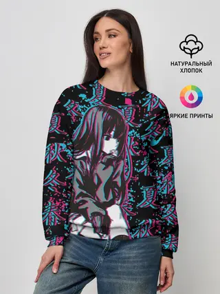 Женский свитшот / Sad Anime Girl