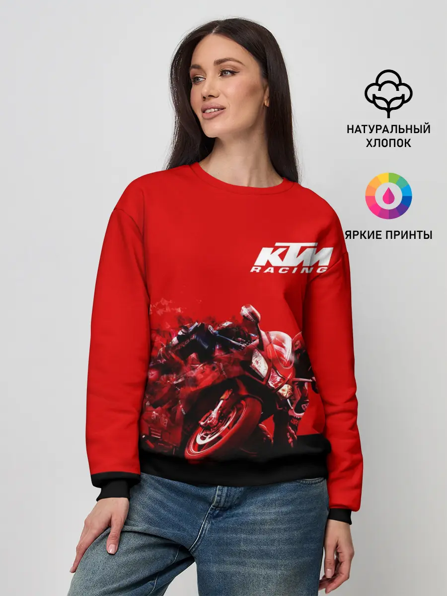 Женский свитшот / KTM MOTORCYCLES / КТМ МОТОЦИКЛ