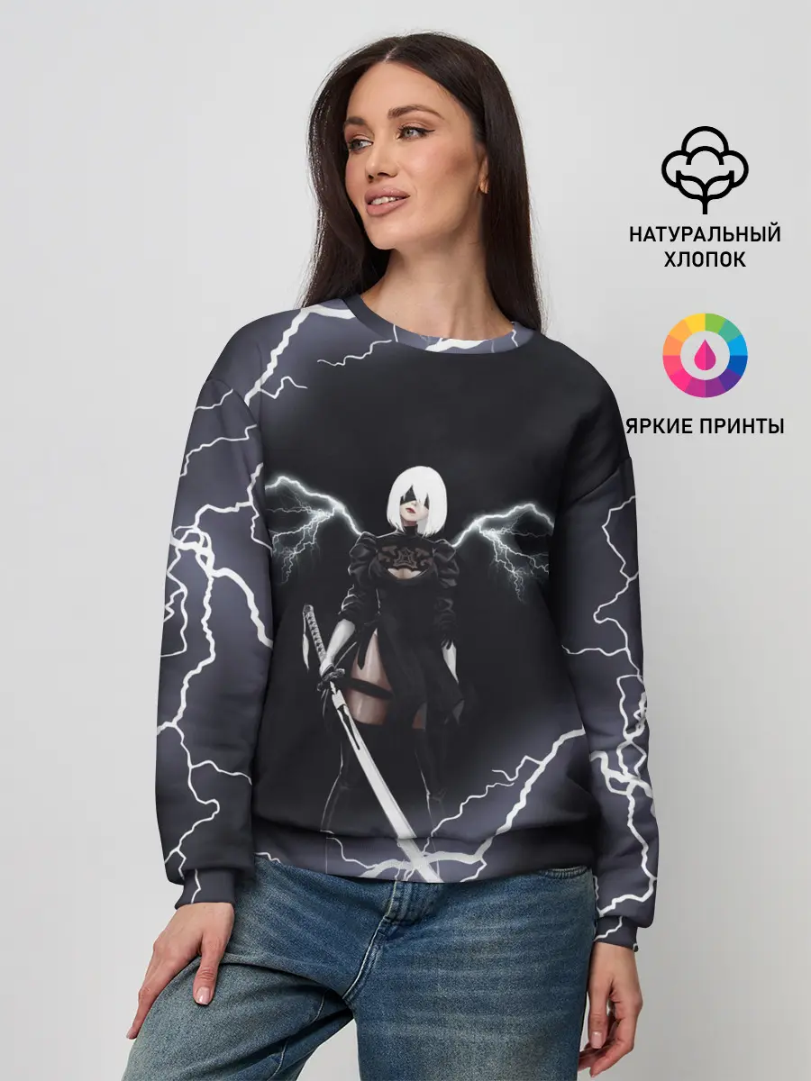 Женский свитшот / Nier Automata | 2b Light