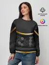 Женский свитшот / 3D ТЕМНАЯ БРОНЯ С ЗОЛОТОМ
