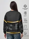 Женский свитшот / 3D ТЕМНАЯ БРОНЯ С ЗОЛОТОМ