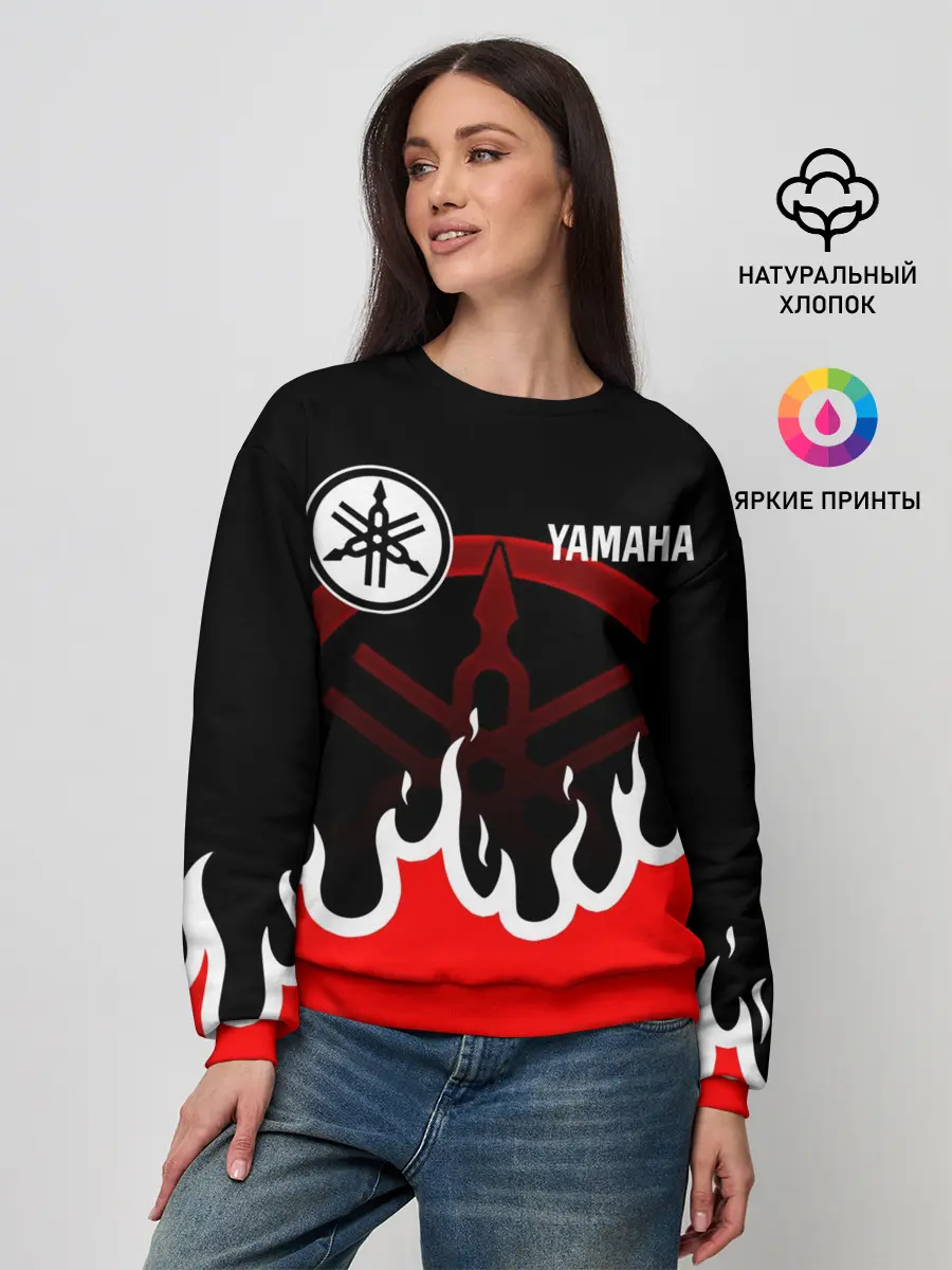 Женский свитшот / YAMAHA / ЯМАХА / МОТОСПОРТ