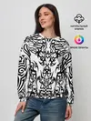 Женский свитшот / ТАТУ ЧЕРНО БЕЛОЕ УЗОР