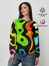 Женский свитшот / Разноцветные Кляксы Фигуры