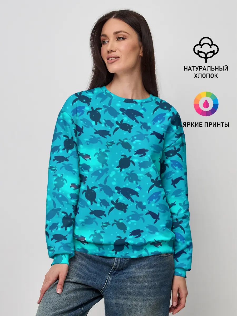 Женский свитшот / Черепашки