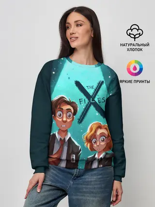 Женский свитшот / Fox Mulder and Dana Scully
