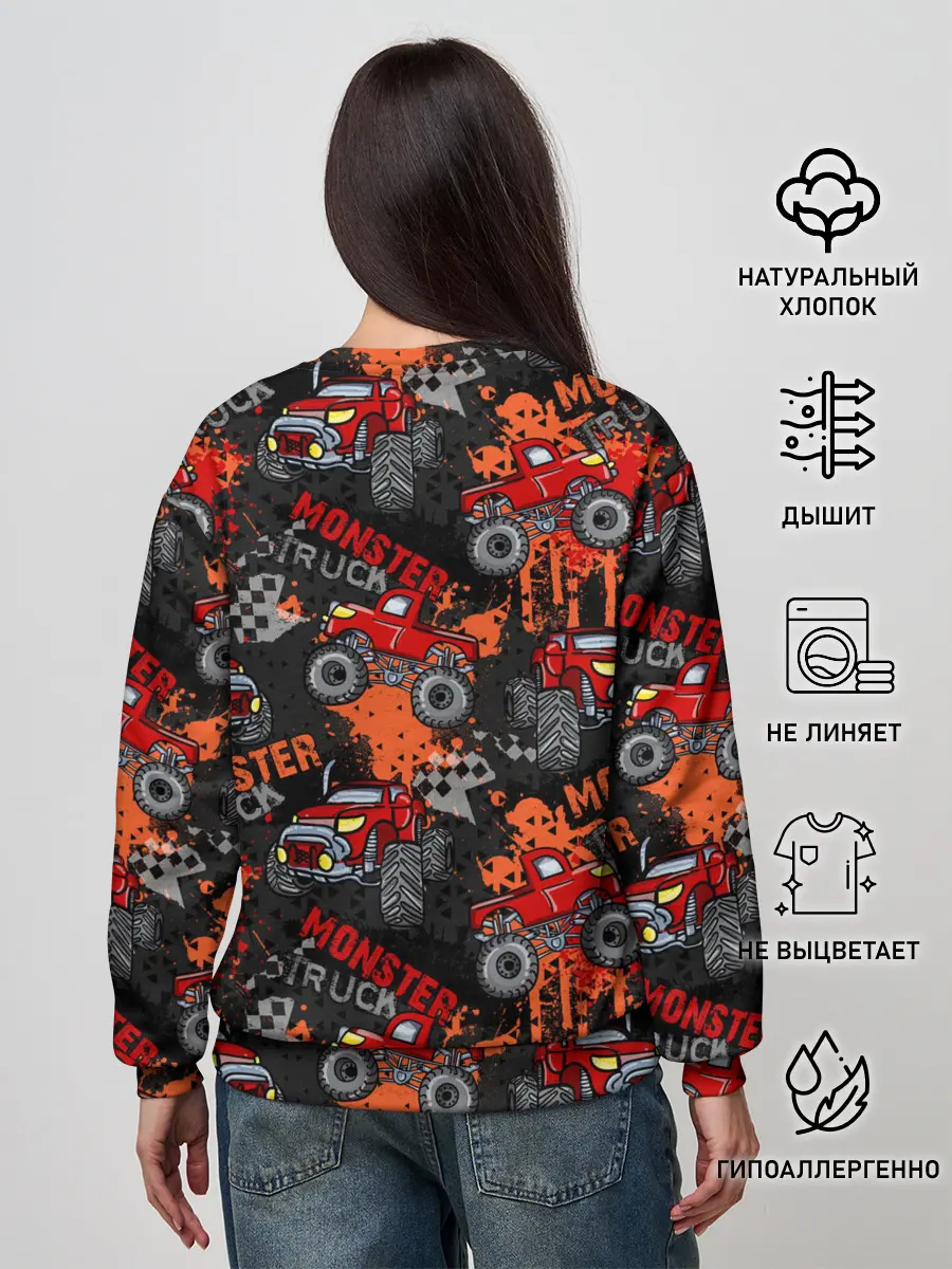 Женский свитшот / MONSTER TRUCK RED