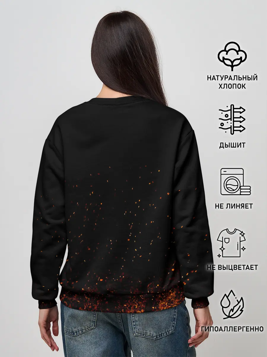 Женский свитшот / ВОЛЕЙБОЛ!! Нишиноя в огне