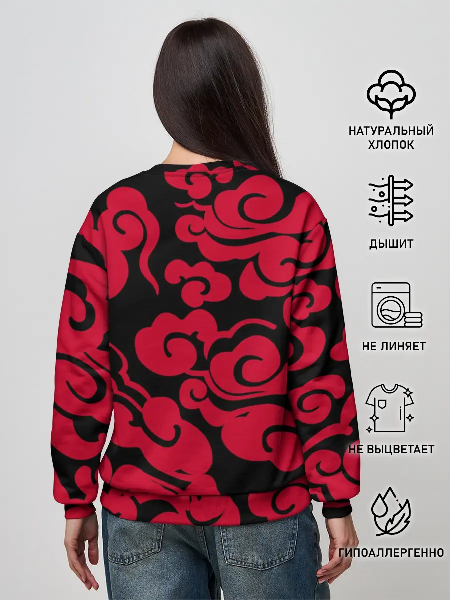 Женский свитшот / Красное облако
