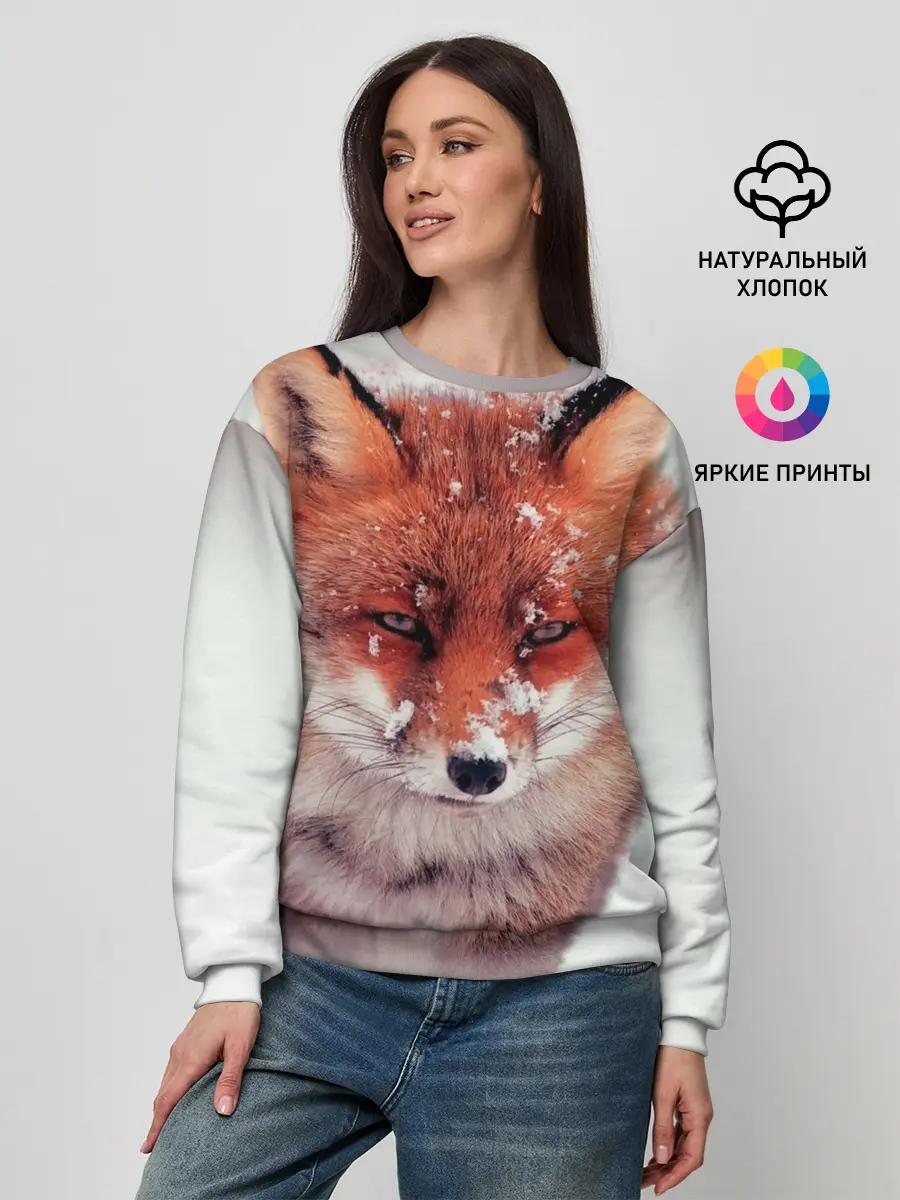 Женский свитшот / Лисица и снег