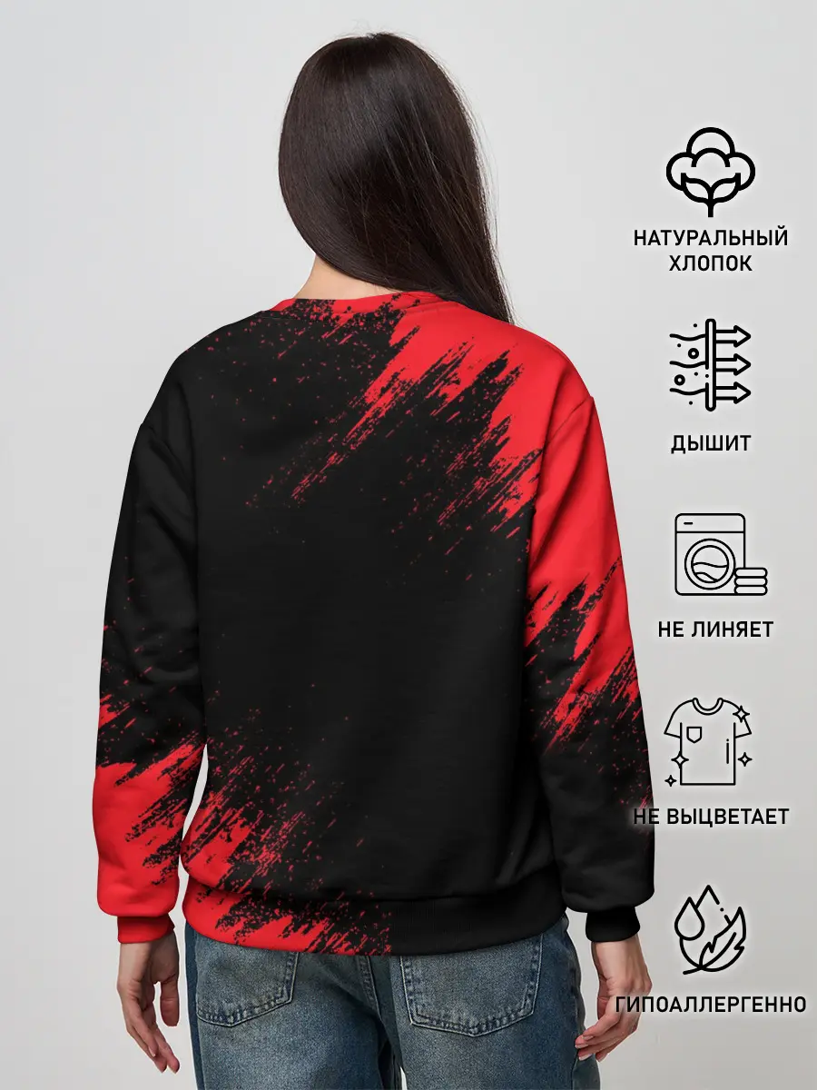 Женский свитшот / BERSERK red краска
