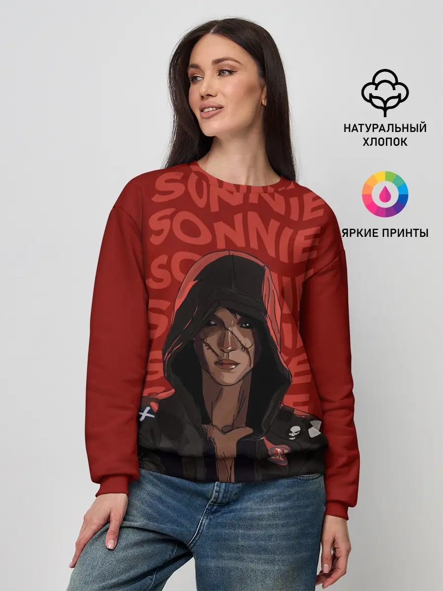 Женский свитшот / Love Death And Robots. Sonnie