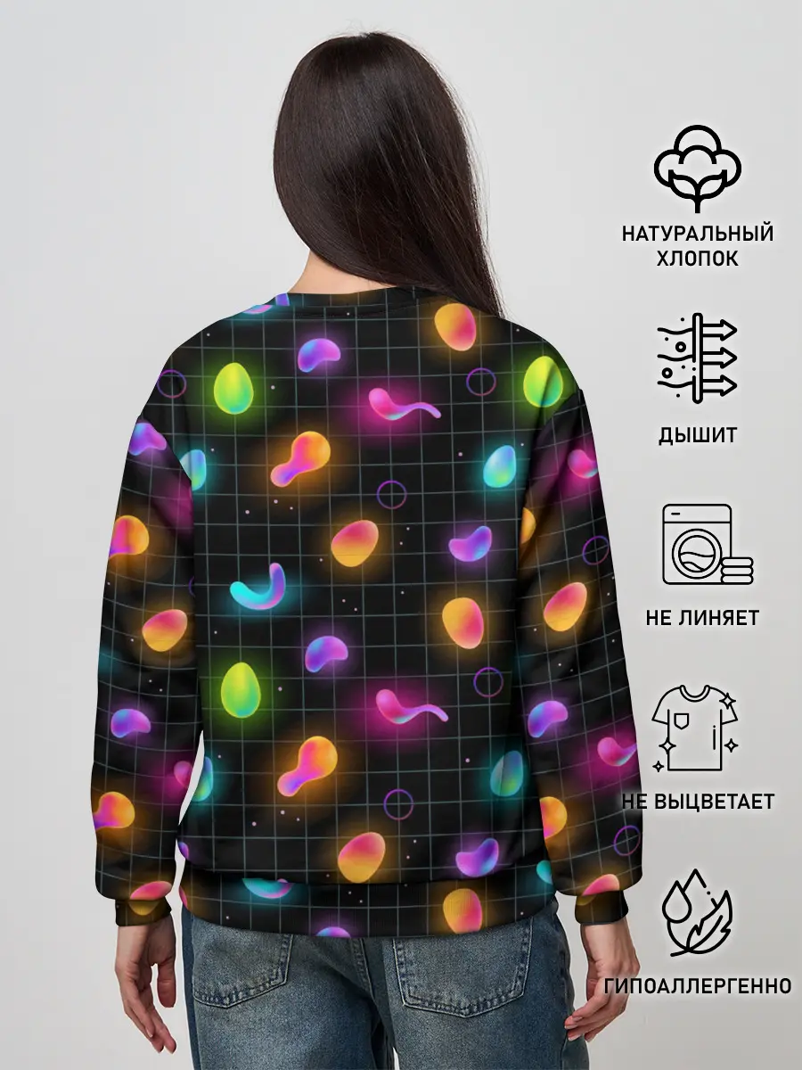 Женский свитшот / Ночные фонарики-светлячки