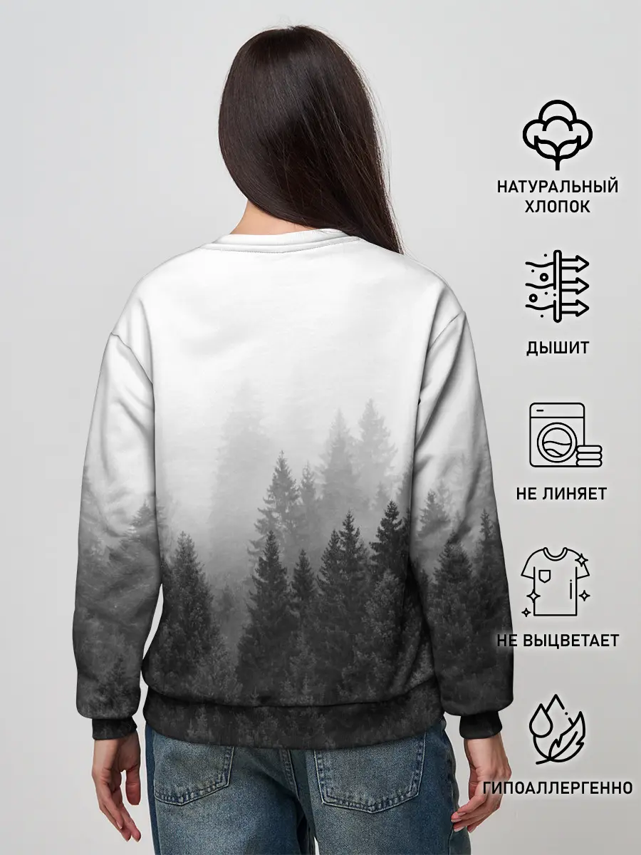 Женский свитшот / ДУХ ЛЕСА / ПОМНИ СВОИ КОРНИ