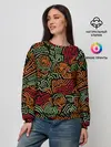 Женский свитшот / абстрактный узор линии
