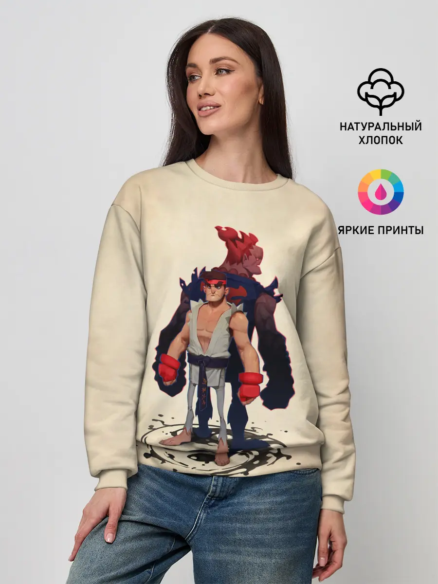 Женский свитшот / Рю и Акума
