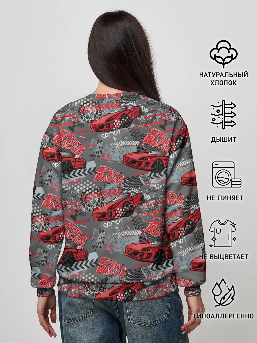 Женский свитшот / Гоночная машина