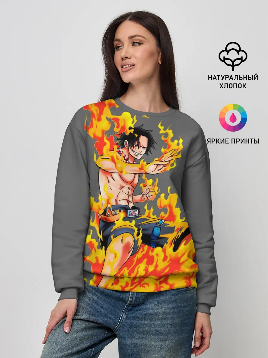 Женский свитшот / Портгас Д Эйс из One Piece