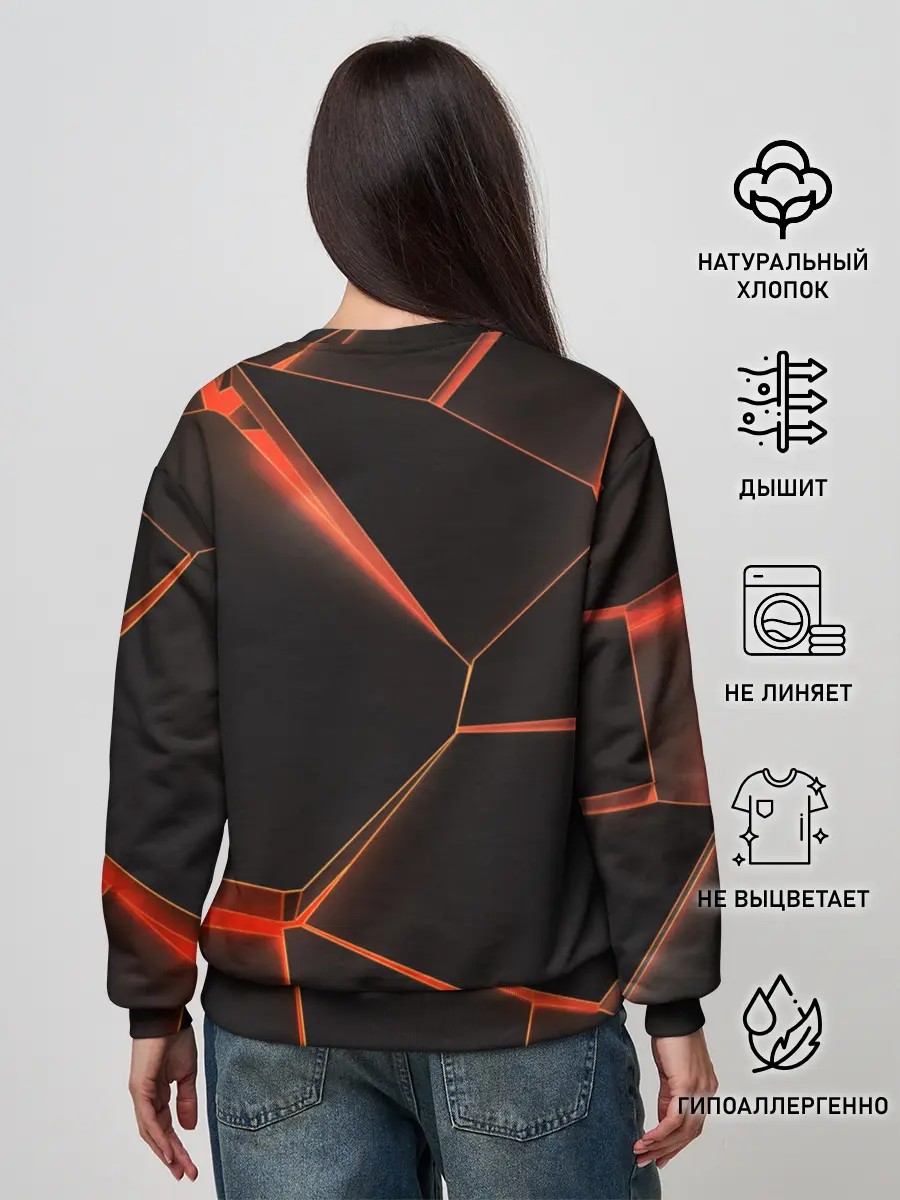 Женский свитшот / Лава 3D